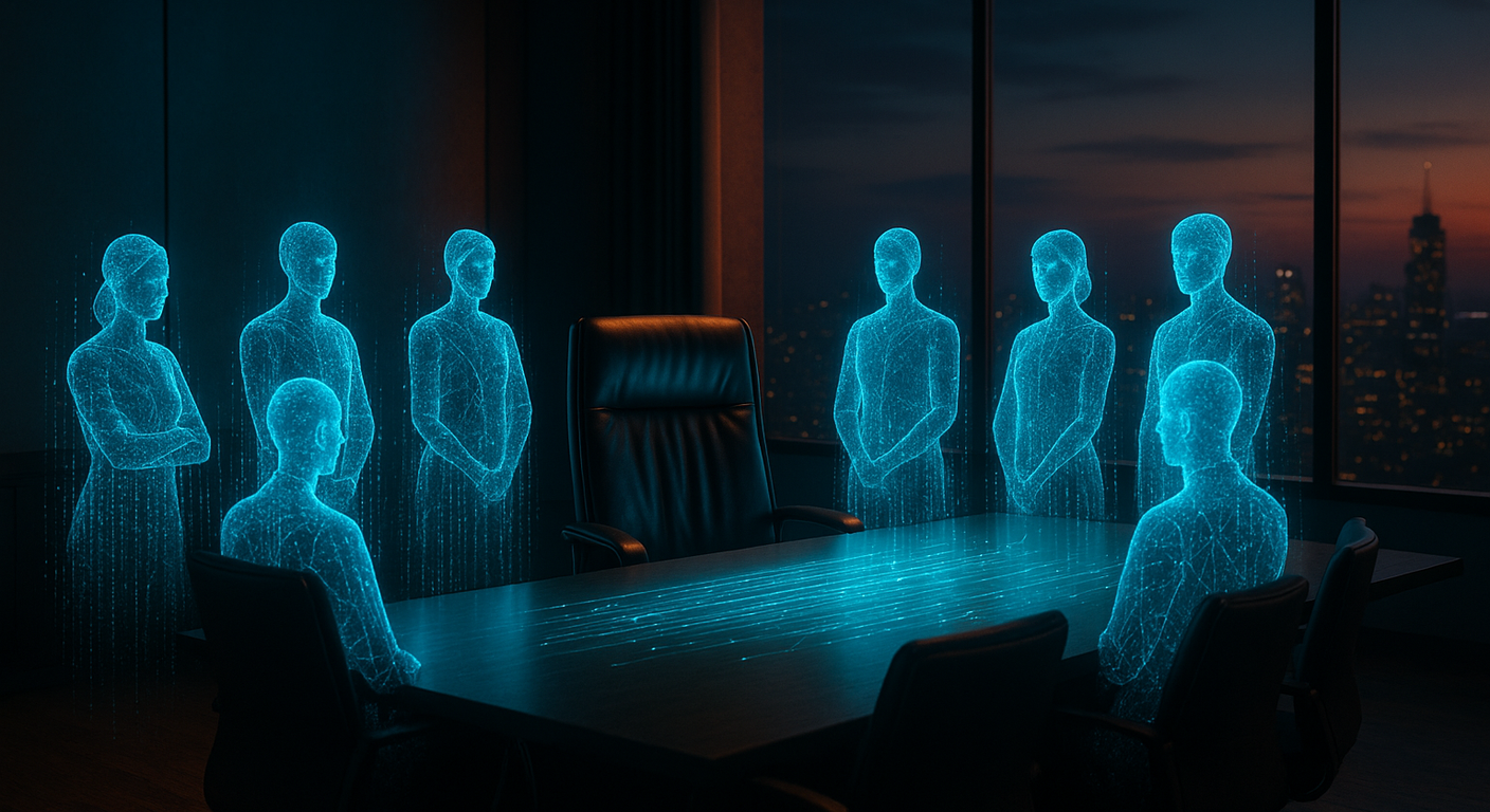 A team working with AI agents, showing the shift from traditional developer teams to agent-augmented operations