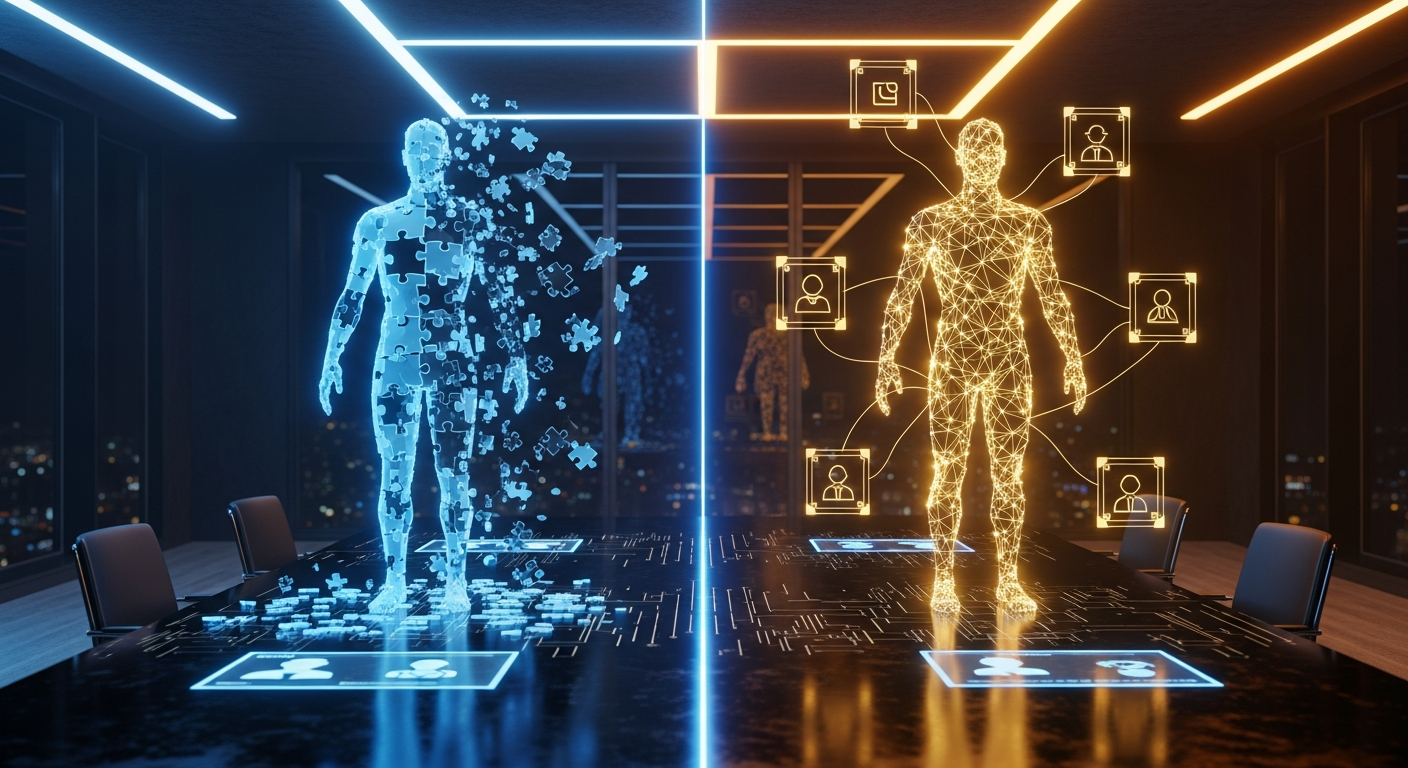 A developer working with AI tools, representing the shift in technical hiring requirements